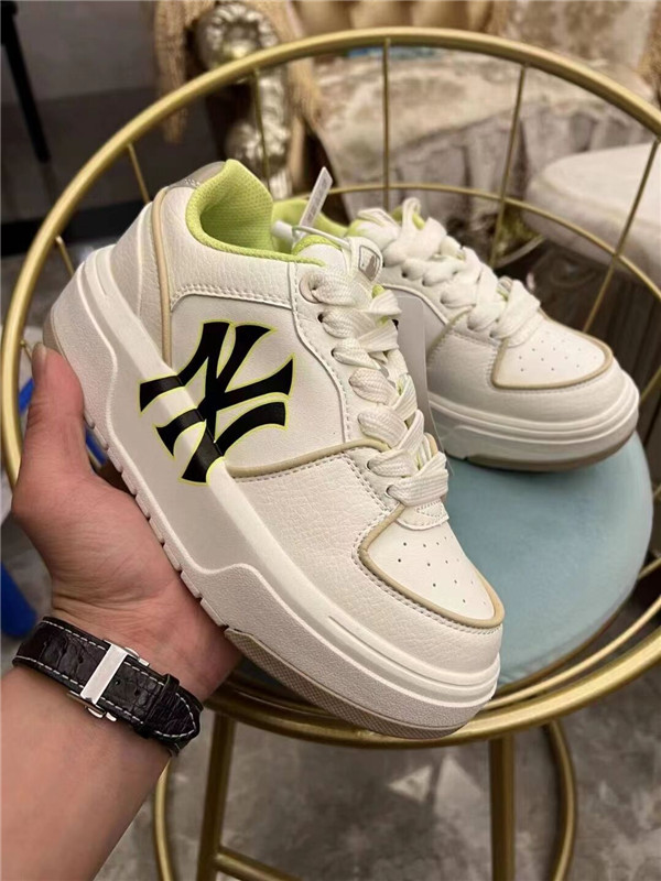 Women's New York Yankees White/Green Shoes 003